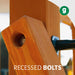 Gorilla Playsets Empire Swing Set – close-up of recessed bolts in the wooden frame