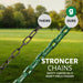 Gorilla Playsets Empire Swing Set – manufacturer comparison of coated and uncoated swing chains