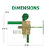 Gorilla Playsets Empire Swing Set – overhead dimensions of the three-slide layout