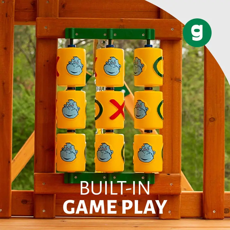Gorilla Playsets Summerville Swing Set – close-up of the built-in tic-tac-toe game