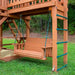 Gorilla Playsets Summerville Swing Set – close view of the empty kids porch swing