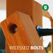 Gorilla Playsets Sun Palace Deluxe Swing Set – close-up of recessed bolts in the wooden frame