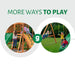 Gorilla Playsets Sun Palace Deluxe Swing Set – close-ups of children climbing and using the swings