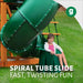 Gorilla Playsets Sun Palace Deluxe Swing Set – close view of the enclosed tube slide exit