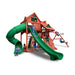 Gorilla Playsets Sun Palace Deluxe Swing Set – isolated front view of the complete playset with kids