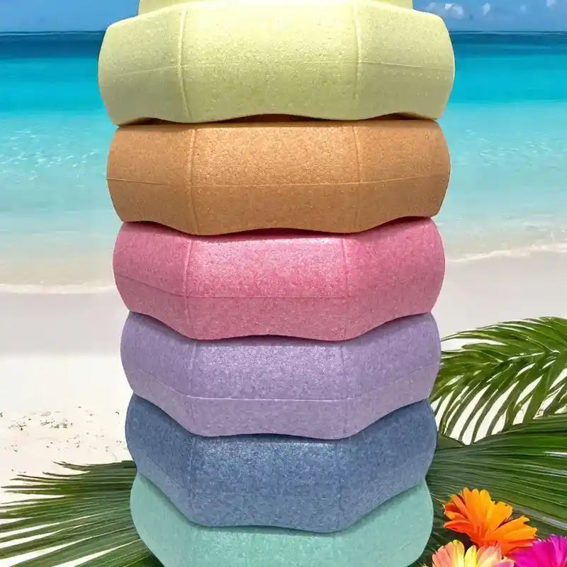 Green Elephant Pastel Rainbow Stepping Stones – pastel balance setup