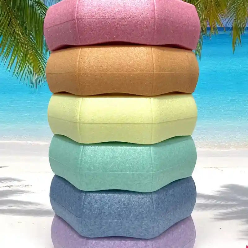 Green Elephant Pastel Rainbow Stepping Stones – pastel stepping stones set