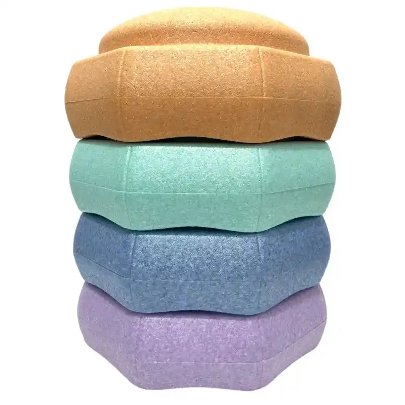 Green Elephant Pastel Rainbow Stepping Stones – pastel obstacle course activity