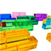 Green Elephant Rainbow Lucite Building Blocks - 50 Piece Set – translucent block stacking view