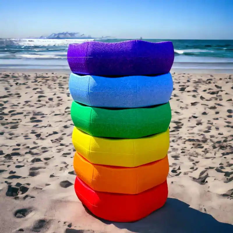 Green Elephant Rainbow Stepping Stones - 6 Piece Set – rainbow stepping stones detail view 3
