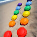 Green Elephant Rainbow Stepping Stones - 6 Piece Set – stacked stepping stones