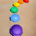 Green Elephant Rainbow Stepping Stones - 6 Piece Set – stepping stones obstacle course