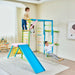 Grove Foldable Indoor Jungle Gym Wall Mounted Rainbow with kids playing