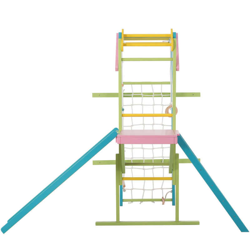 Grove Wall Mounted Indoor Jungle Gym Rainbow back side detail