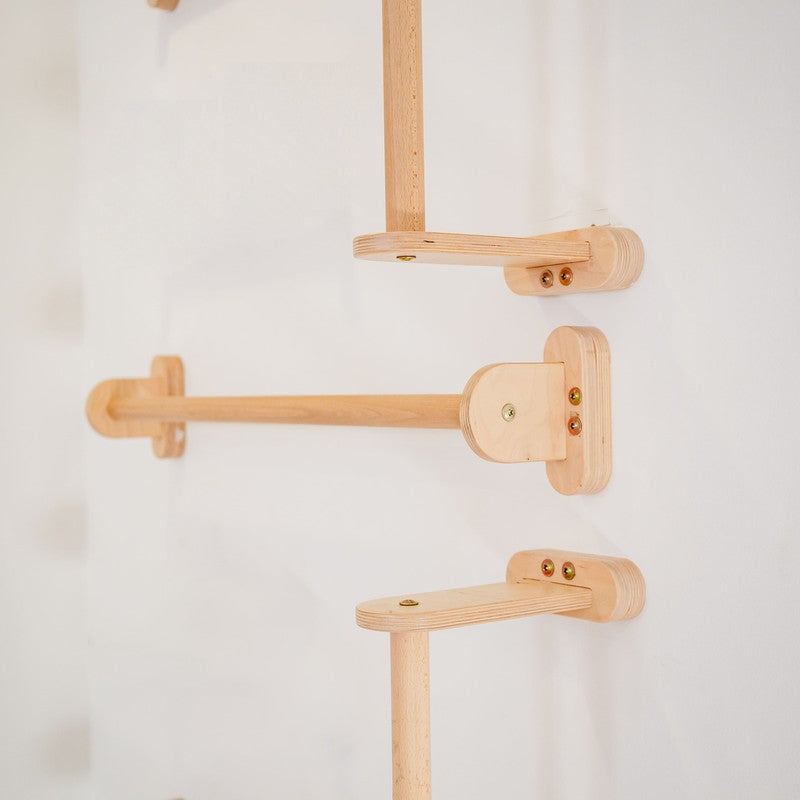 Home Monkey Bars – close-up of long bars with mounting brackets