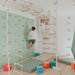 Home Monkey Bars – long wall bars in a Cool Mint playroom