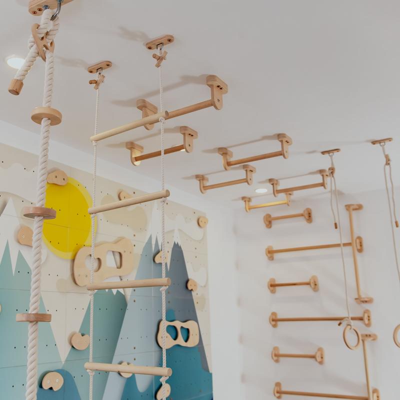 Home Monkey Bars – long bars beside an Alaska climbing wall