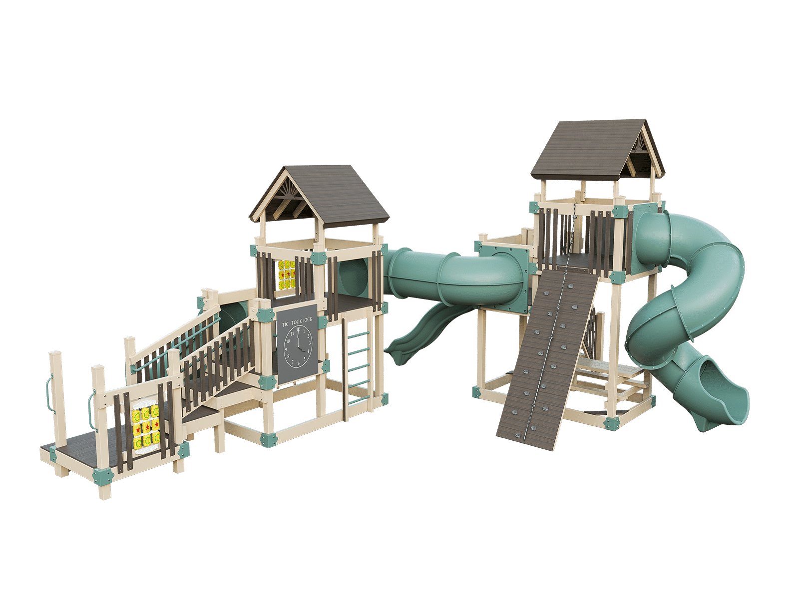Junior Dreamweaver Vinyl Playground Set in Sage, Gray and Almond
