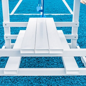 Junior Dreamweaver Vinyl Playground Set built-in picnic table