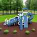 junior cruiser vinyl playground set in blue and white in a park