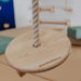 Kids Climbing Ropes – round wooden rope seat close-up