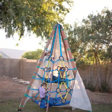 Bijou Monkey Business Swing Set – kids playing on modular swing set