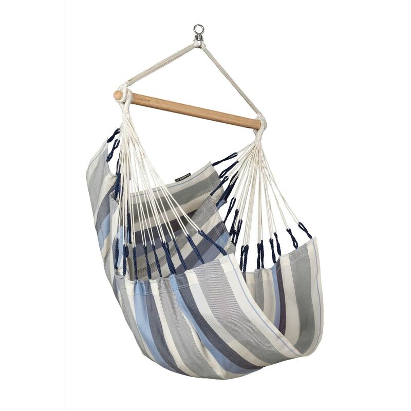 Domingo Sea Salt - Weather-Resistant Basic Hammock Chair – complete striped hammock chair