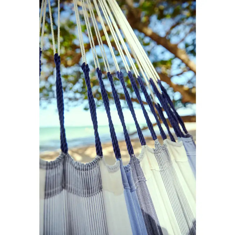 Domingo Sea Salt - Weather-Resistant Basic Hammock Chair – suspension cords against a tree