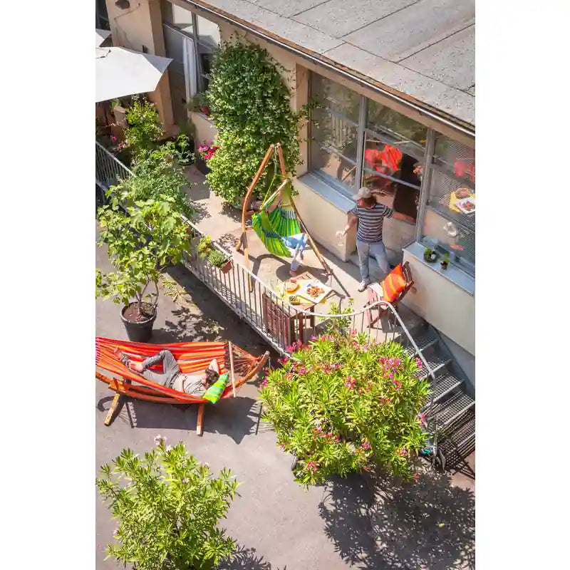 Domingo Toucan - Weather-Resistant Basic Hammock Chair – overhead balcony relaxation setting
