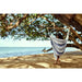 Domingo Sea Salt - Weather-Resistant Comfort Hammock Chair – rear view beneath a coastal tree