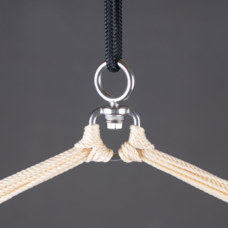 Domingo Cedar - Weather-Resistant Comfort Hammock Chair – stainless steel swivel connection