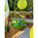Domingo Lime - Weather-Resistant Comfort Hammock Chair – overhead view of a balcony chair