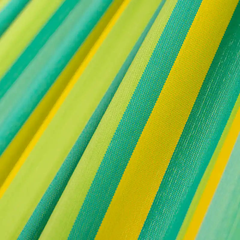Domingo Lime - Weather-Resistant Kingsize Hammock Chair – lime and turquoise fabric closeup