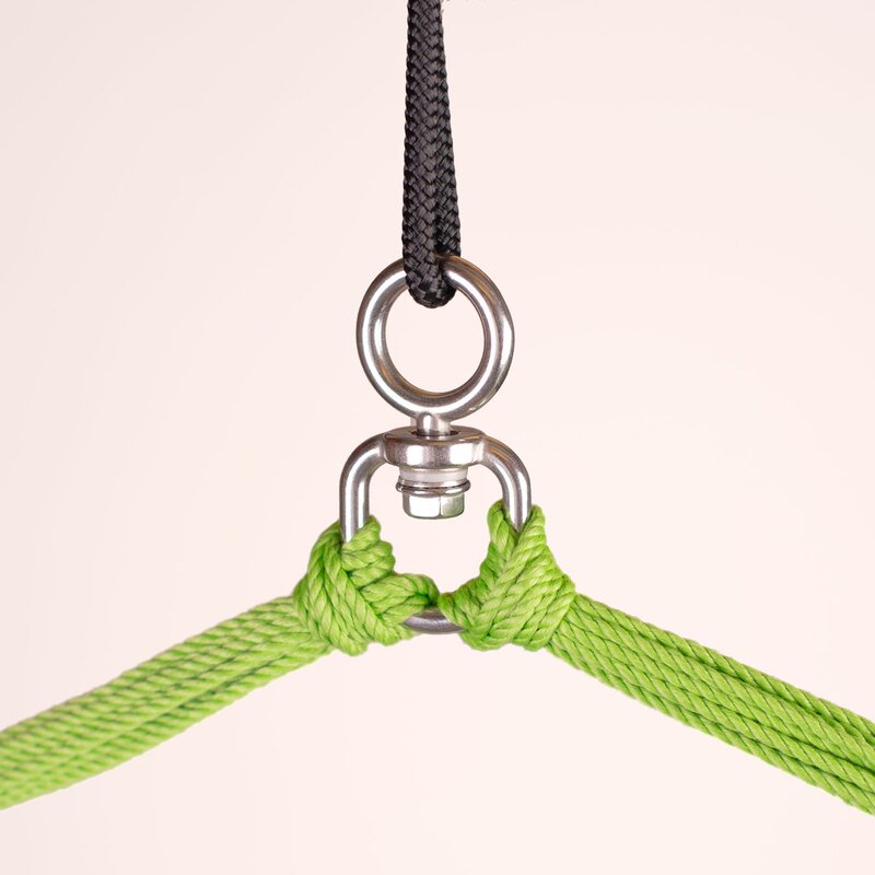 Domingo Lime - Weather-Resistant Kingsize Hammock Chair – stainless steel swivel connection