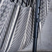 Fiji Organic Zebra – Organic Cotton Basic Size Hammock Chair with Galvanized Steel Stand – adjustable upright beside the chair fabric