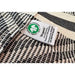 Fiji Organic Zebra – Organic Cotton Basic Size Hammock Chair with Galvanized Steel Stand – organic cotton label closeup