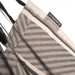 Fiji Organic Zebra – Organic Cotton Comfort Size Hammock Chair with Galvanized Steel Stand – fabric label and stitched edge