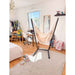 Fiji Organic Latte – Organic Cotton Comfort Size Hammock Chair with Galvanized Steel Stand – empty chair in a bedroom