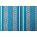 Fiji Organic Azure – Organic Cotton Comfort Size Hammock Chair with Galvanized Steel Stand – woven blue stripe detail