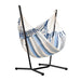 Fiji Outdoor Sea Salt – Weather-Resistant Comfort Size Hammock Chair with Galvanized Steel Stand – complete chair and steel stand