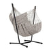 Fiji Outdoor Almond – Weather-Resistant Comfort Size Hammock Chair with Galvanized Steel Stand – complete chair and steel stand