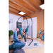 Habana Blue Zebra - Organic Cotton Comfort Hammock Chair – teen relaxing in the chair on a separately sold Arcada stand with an adult nearby