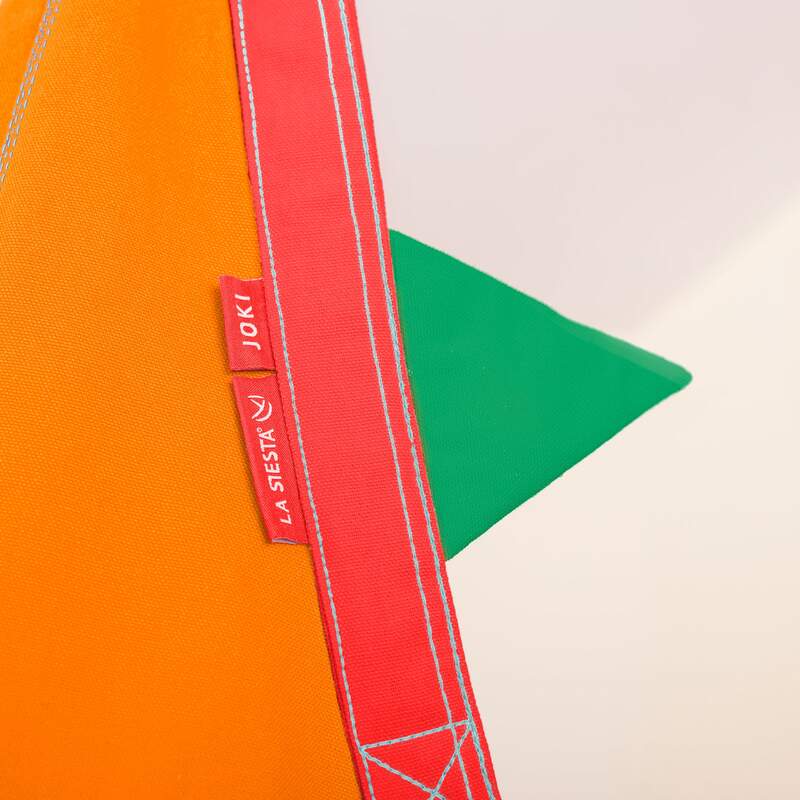 LA SIESTA Joki Foxy Kids Hanging Nest – green fabric tab and seam detail