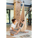 LA SIESTA Joki Teddy Kids Hanging Nest – adult and kid beside the hanging nest