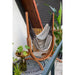 Udine Organic Zebra - Organic Cotton Hammock Chair with FSC® certified Eucalyptus Stand – chair in a leafy covered corner