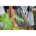 Udine Organic Zebra - Organic Cotton Hammock Chair with FSC® certified Eucalyptus Stand – side view of wood upright and fabric