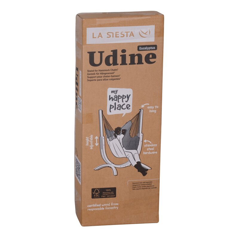Udine Outdoor Cedar - Weather-Resistant Hammock Chair with FSC® certified Eucalyptus Stand – udine shipping carton