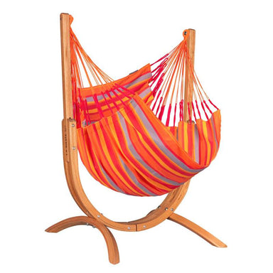 Udine Outdoor Toucan - Weather-Resistant Hammock Chair with FSC® certified Eucalyptus Stand – complete Toucan chair and eucalyptus stand