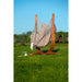 Udine Outdoor Almond - Weather-Resistant Hammock Chair with FSC® certified Eucalyptus Stand – empty garden chair
