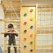 ladder attachment for walnut, neem and betula with a boy smiling